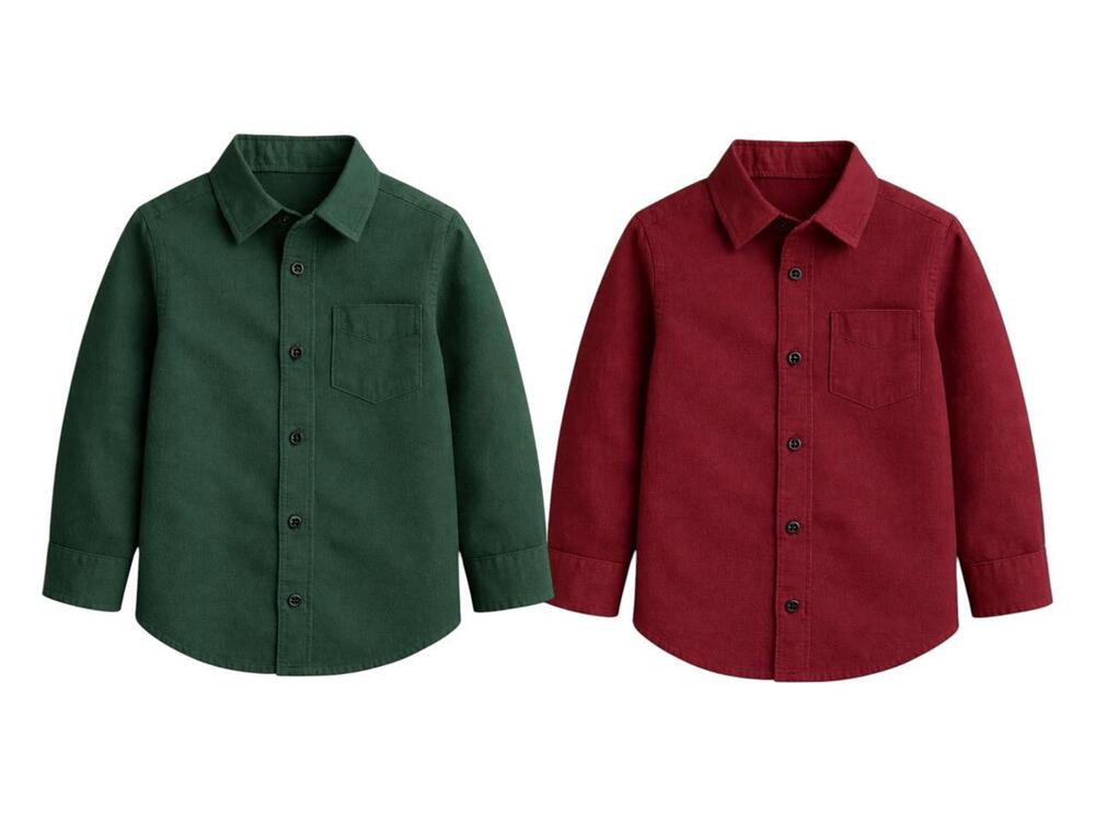 plain green and maroon kids shirt
