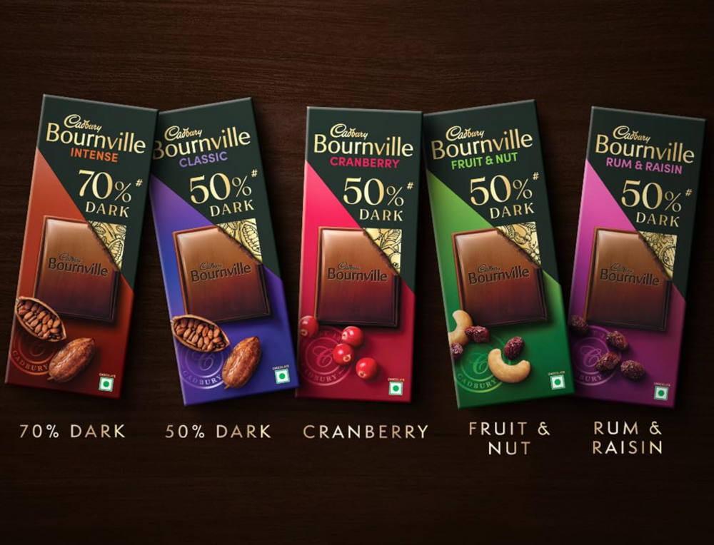 Cadbury Bournville 50% Dark Chocolate Bars