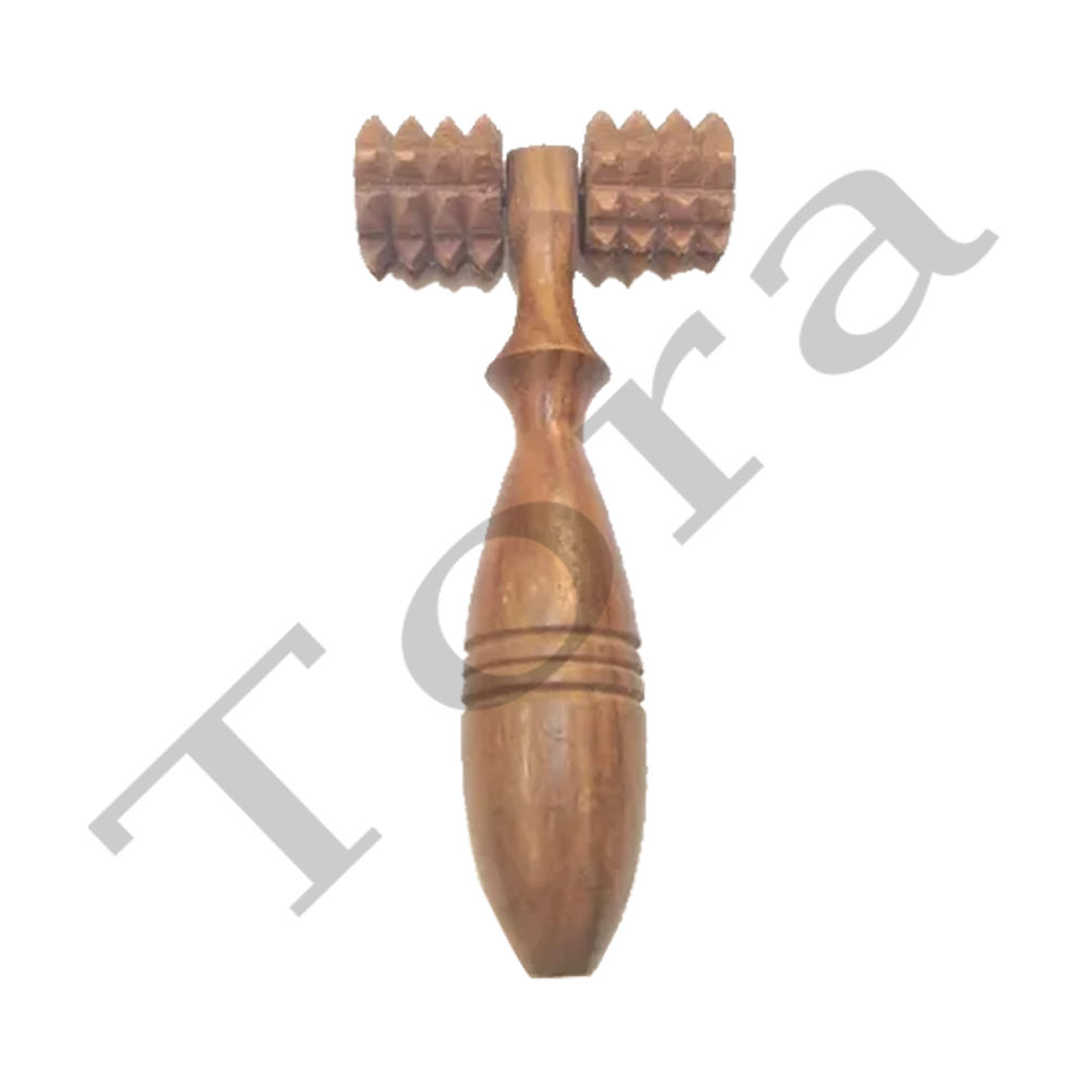 TORA SPIKE FACE ROLLER WOODEN ACUPRESSURE EXPORT QUALITY HANDMADE (TCAT5002)