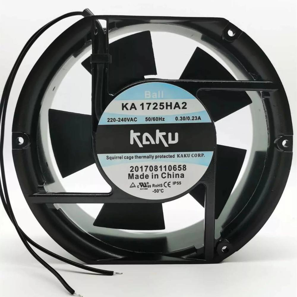 KAKU KA 1725HA2 220/240V AC 0.27/0.23A 17251mm Ball Bearing Industrial Inverter Axial Cooling Fan