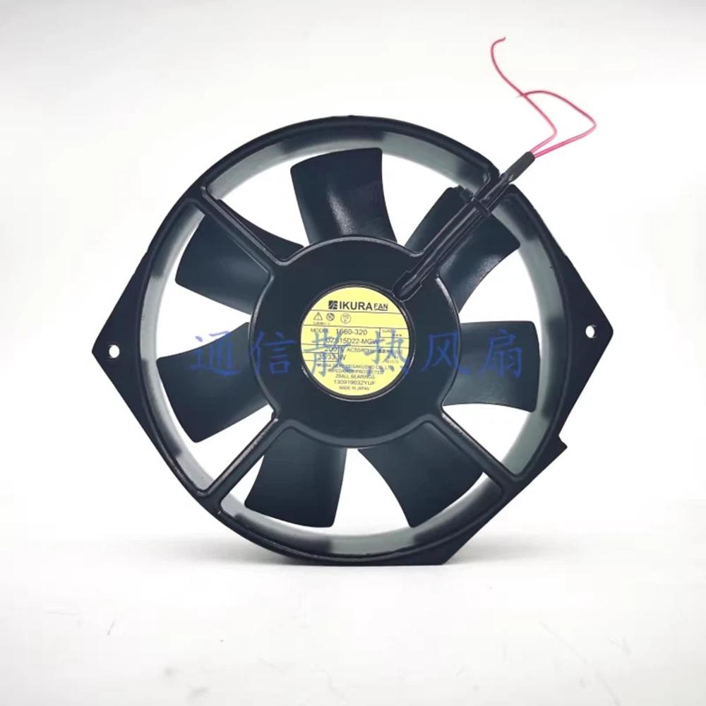 IKURA 1660-320 UZS15D22-MGW 220V AC 35/35W 17251mm Ball Bearing Industrial Axial Cooling Fan
