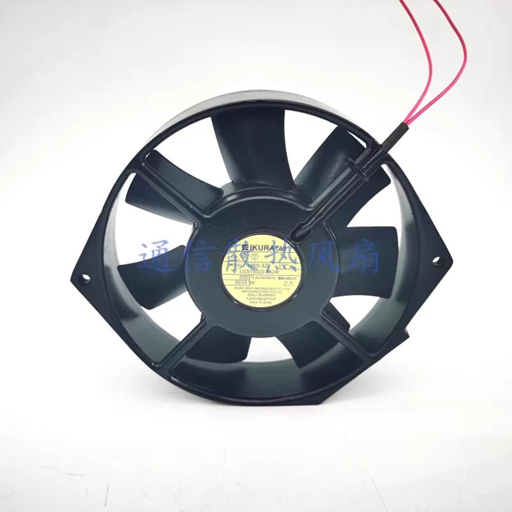 IKURA 1660-320 UZS15D22-MGW 220V AC 35/35W 17251mm Ball Bearing Industrial Axial Cooling Fan