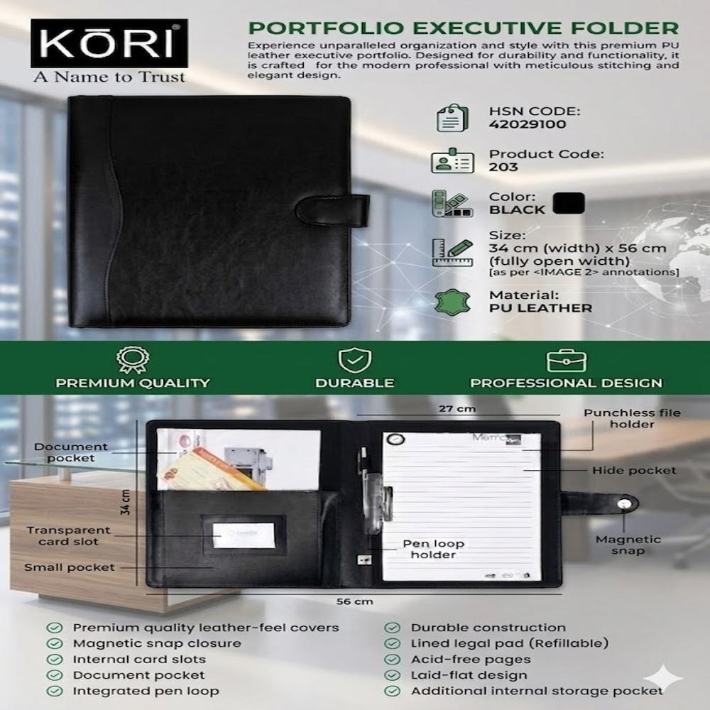 KORI Executive Luxe Magnetic Signature Folder(203)