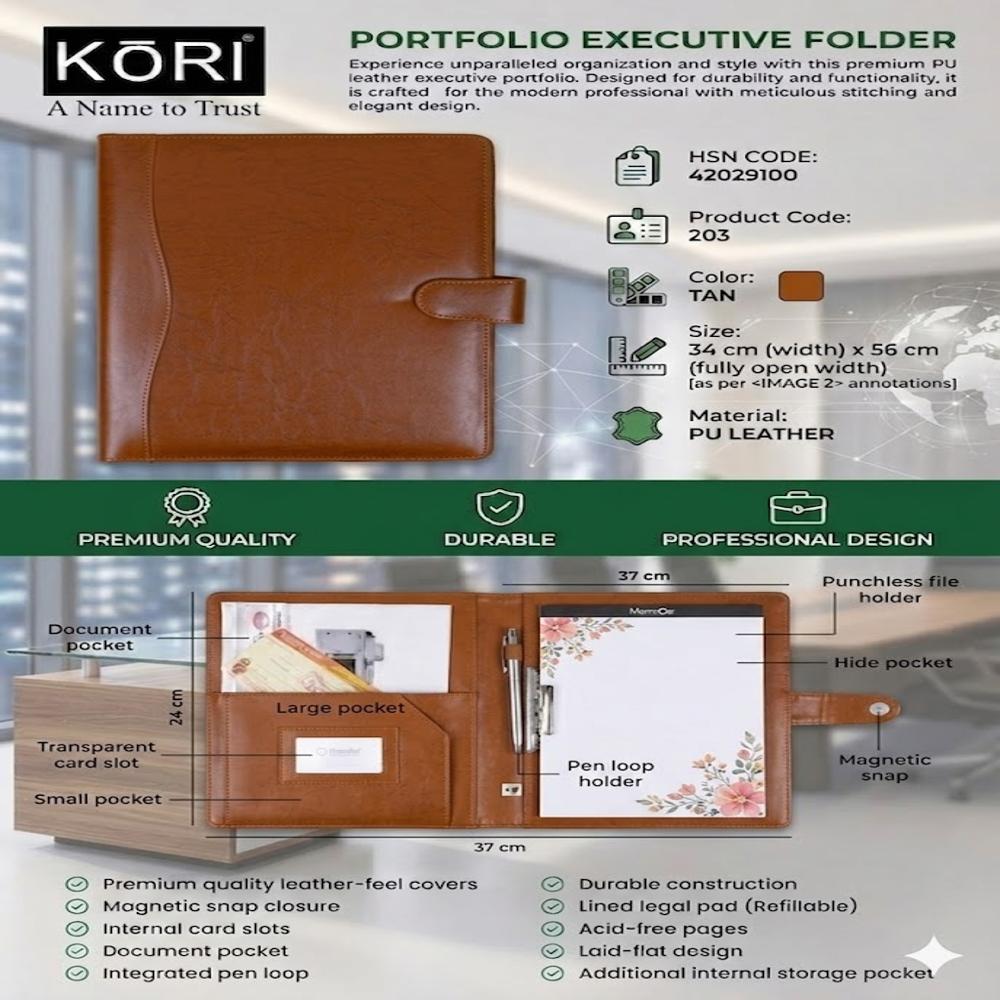 KORI Executive Luxe Magnetic Signature Folder(203)