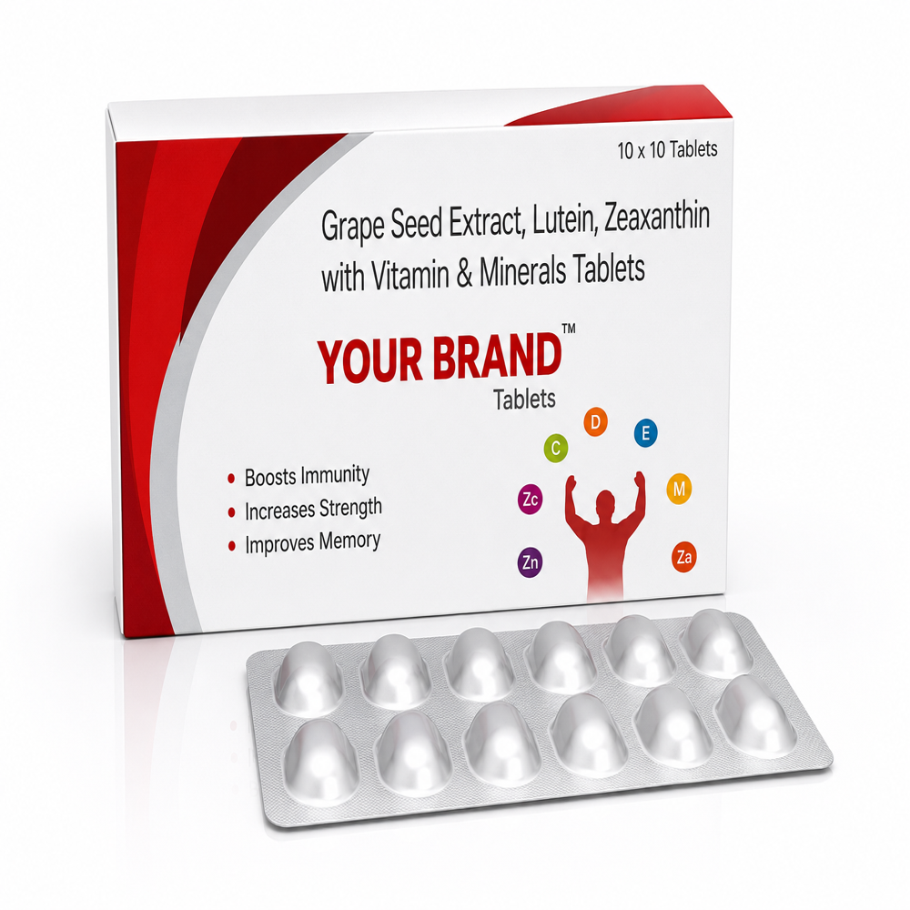Grape Seed Extract, Lutein, Zeaxanthin with Vitamin & Minerals Tablets