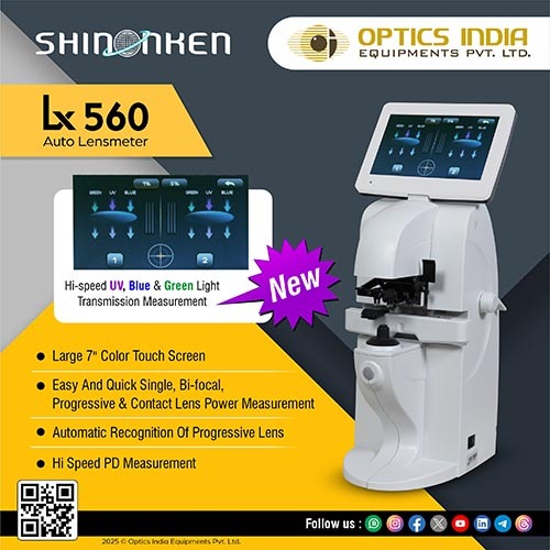 Eyeglass lens testing machine