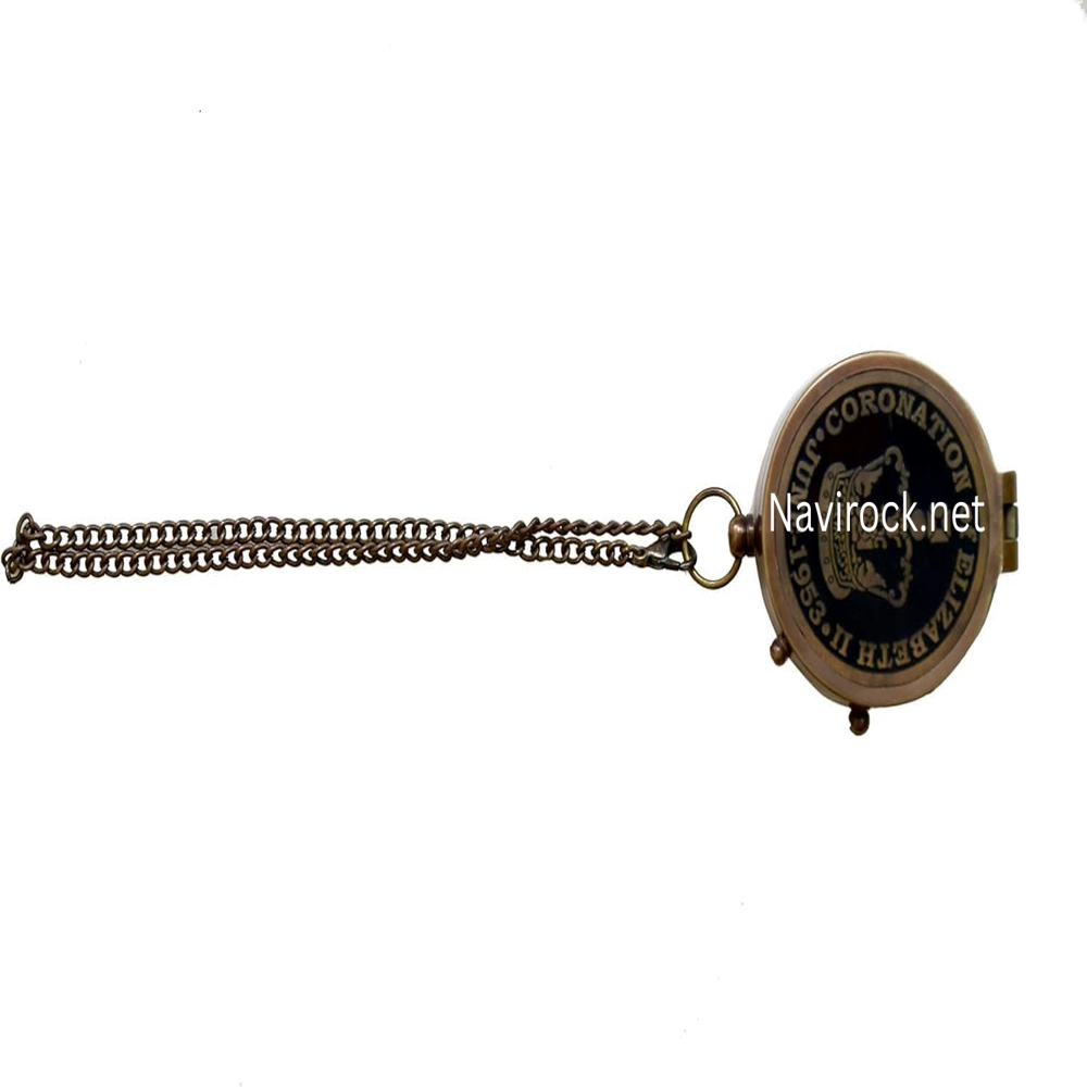 Vintage Dolland London 1885 Brass Round Compass Classic Marine Navigation Instrument & Royal Gift Item