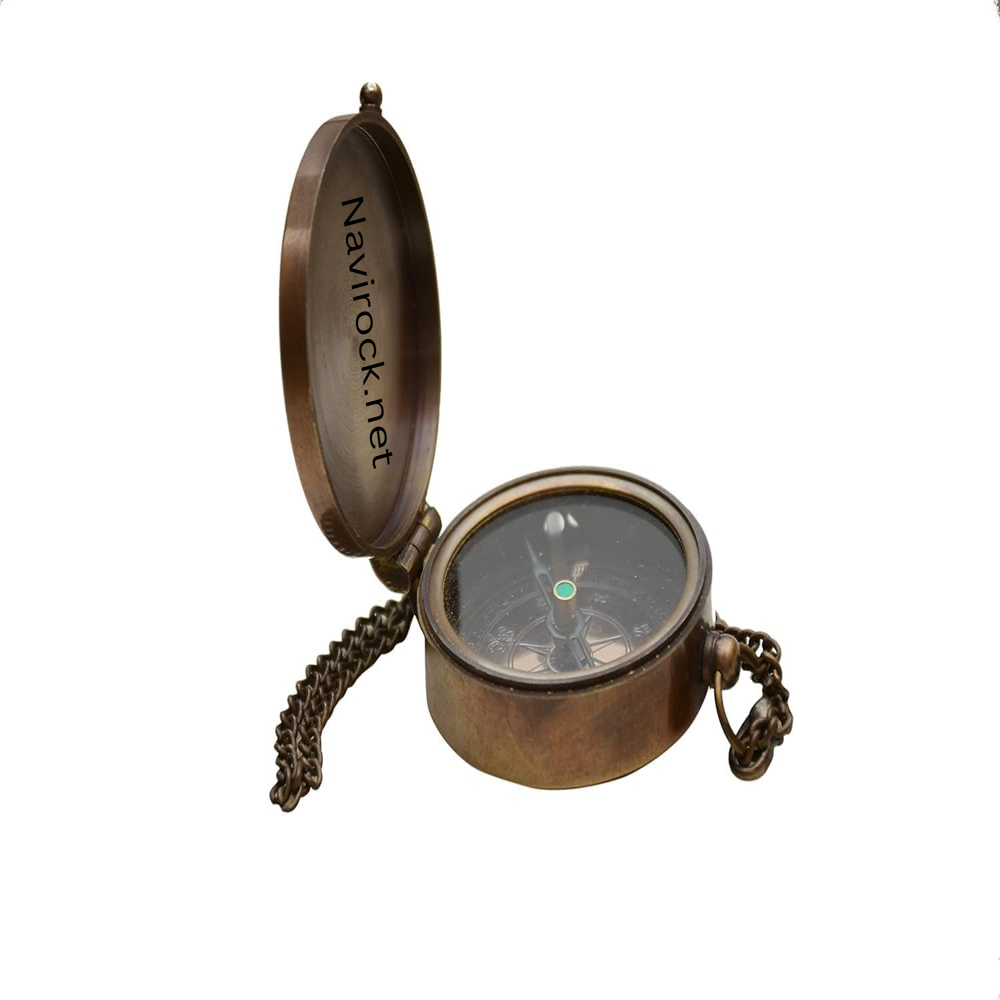Vintage Dolland London 1885 Brass Round Compass Classic Marine Navigation Instrument & Royal Gift Item