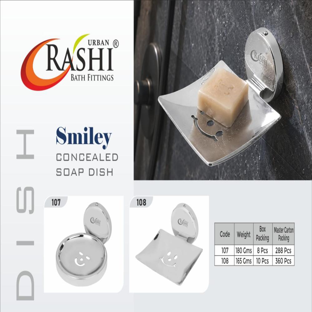 Smiley Concealed Soap Dish - Color: Silver