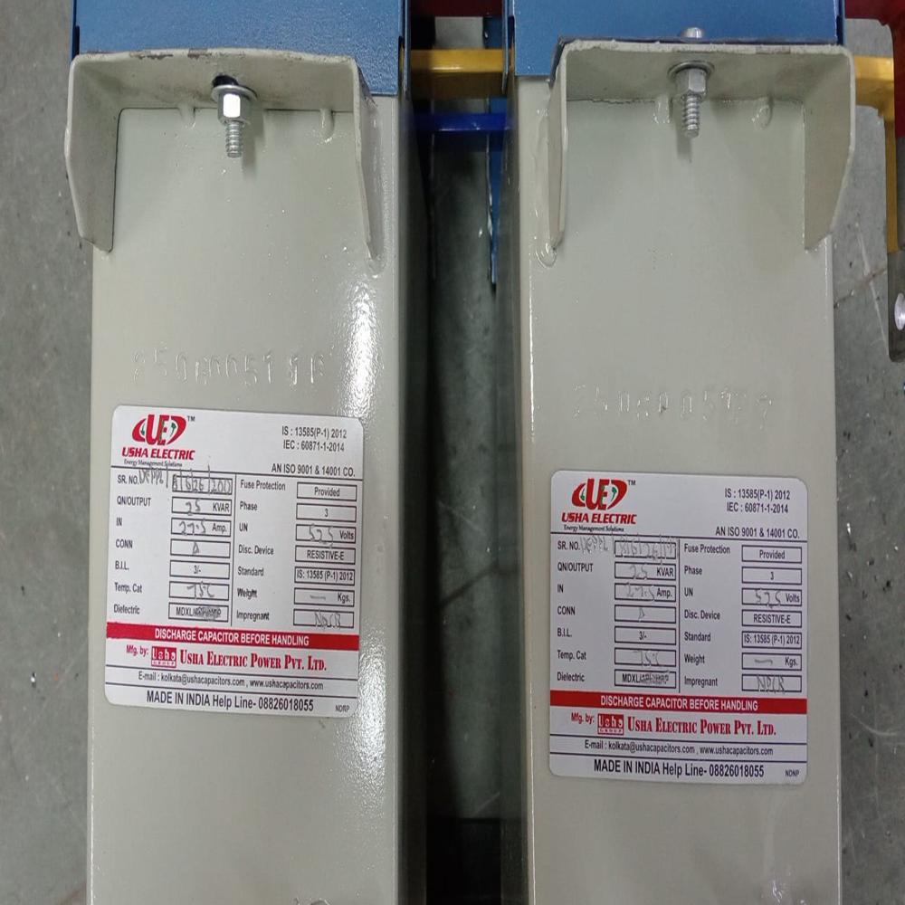 Usha Electric Make 50 Kvar 525 3 Phase 50 Hz Capacitor Bank