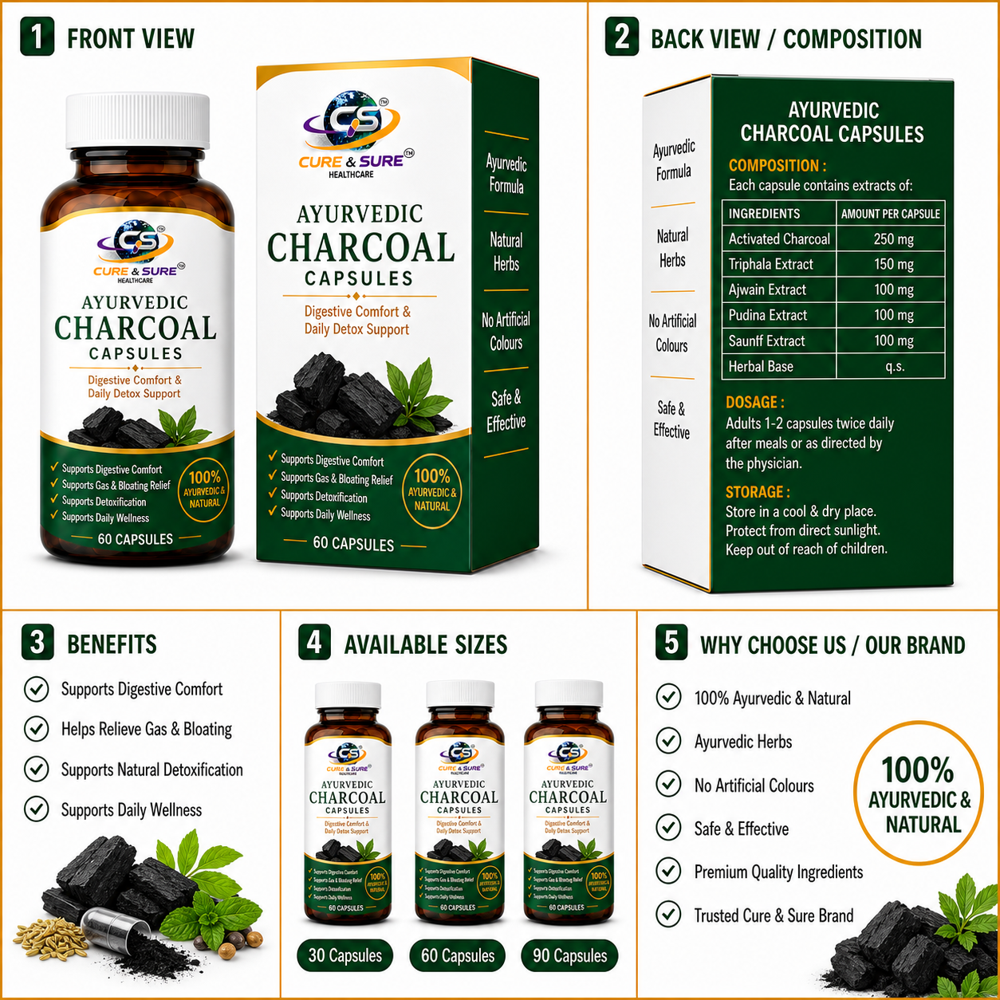 Ayurvedic Charcoal Capsules Third Party Manufacturing