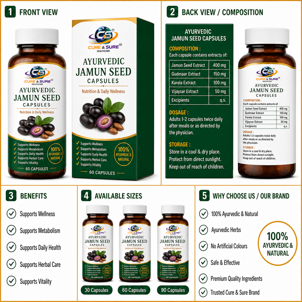 Ayurvedic Jamun Seed Capsules Third Party Manufacturing