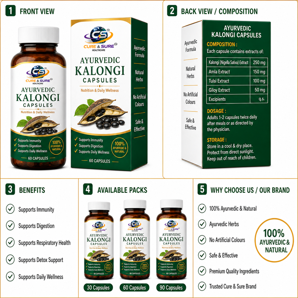 Ayurvedic kalonji Capsules Third Party Manufacturing