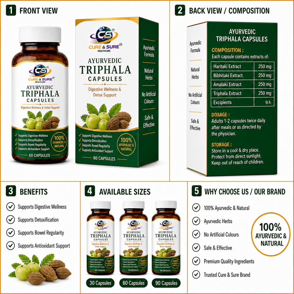 Ayurvedic Triphala Capsules Third Party Manufacturing