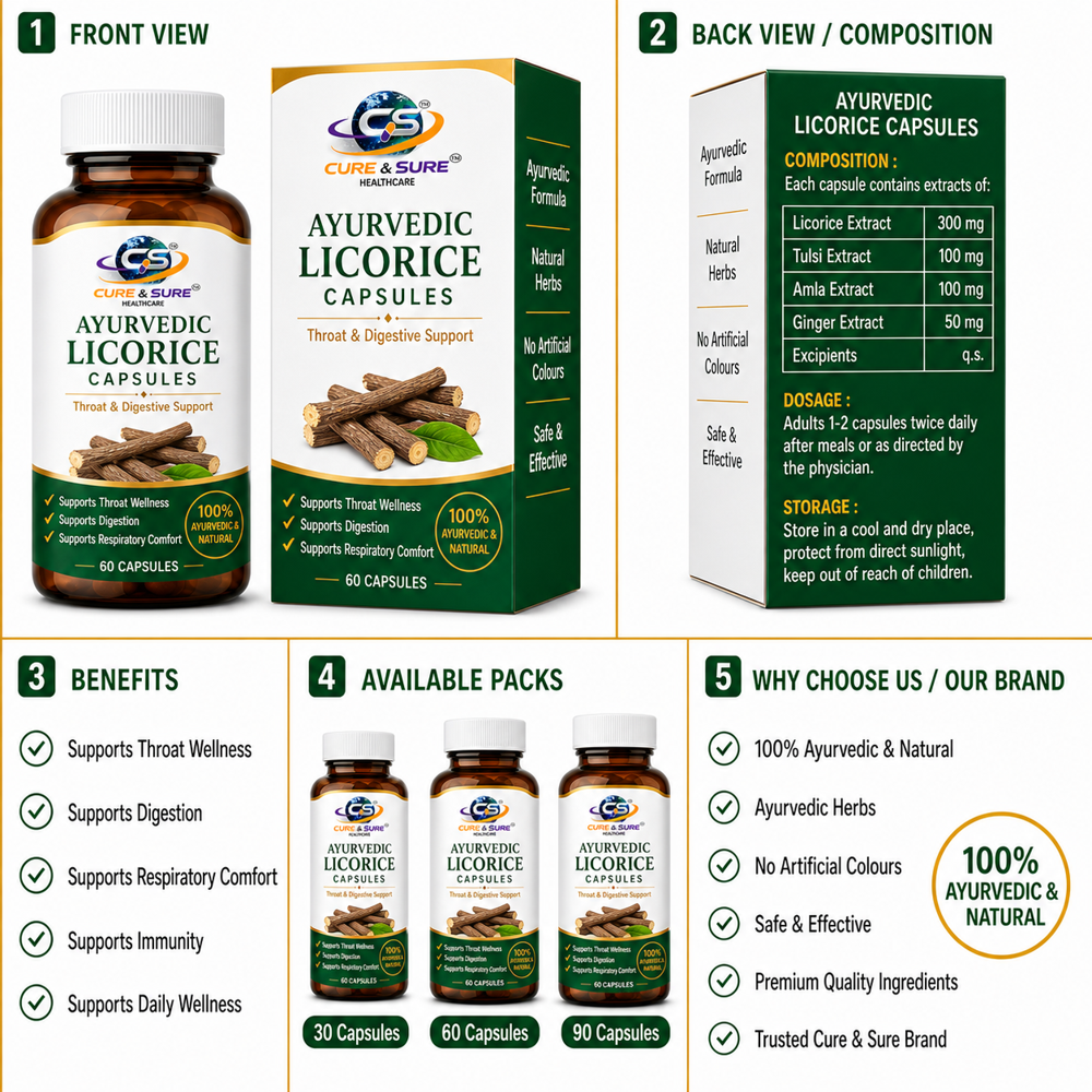 Ayurvedic Licorice Capsules Third Party Manufacturing