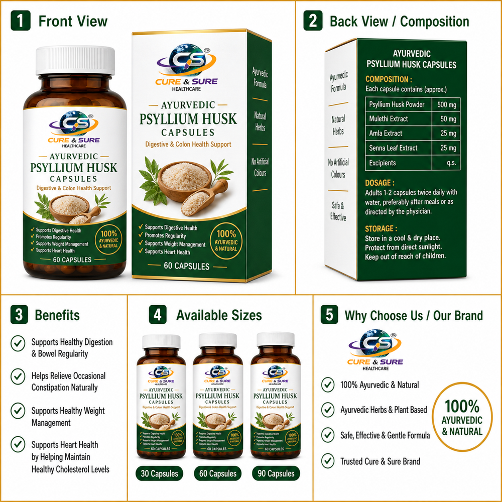 Ayurvedic Psyllium Husk Capsules Third Party Manufacturing