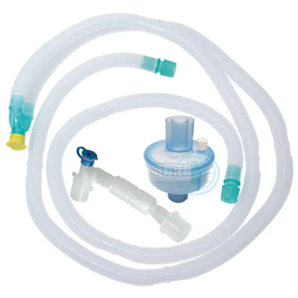 Disposable Adult 2 Limb Breathing Circuit with HME & Bacteria Filter Catheter mount