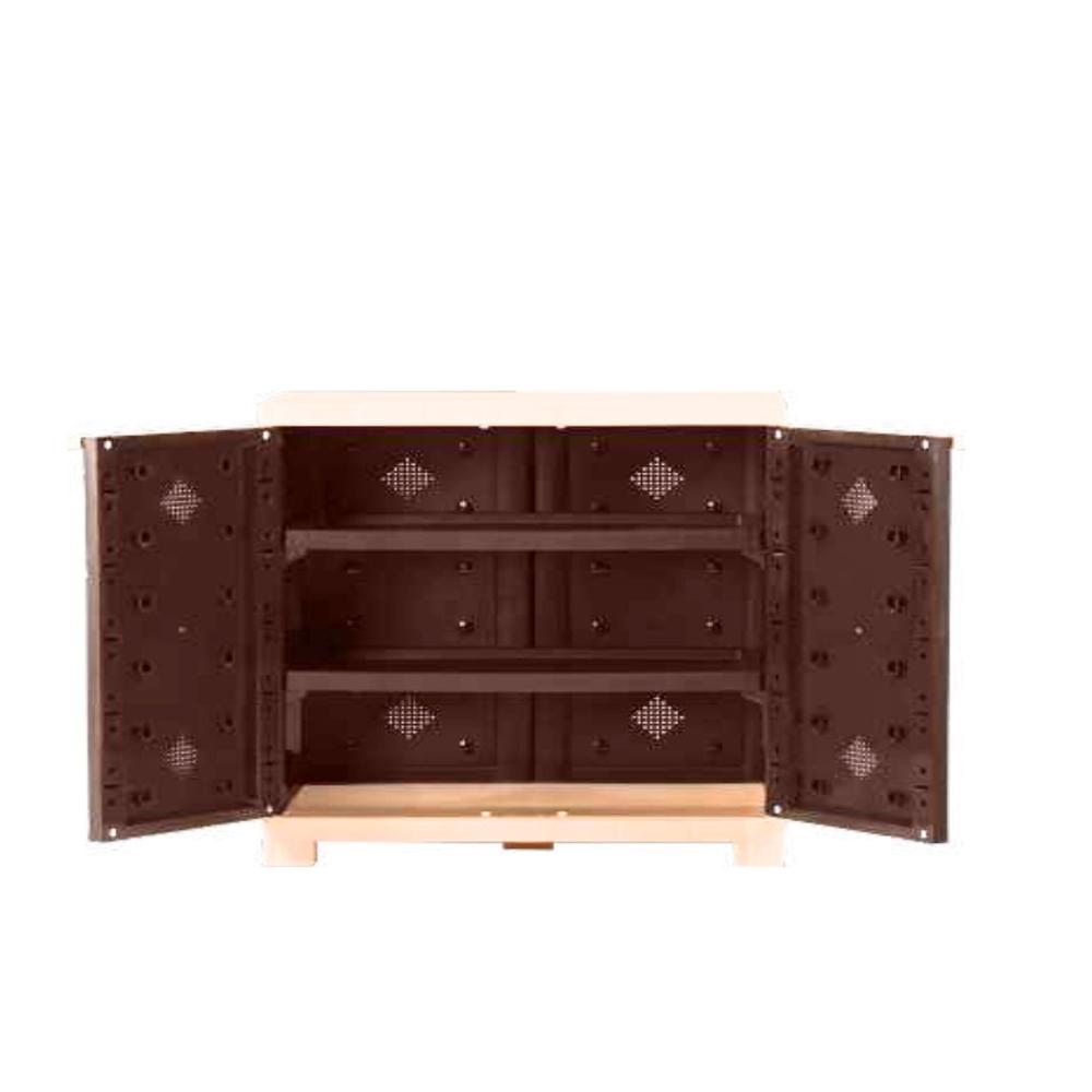 Plastic Foldable Cupboard - Color: Coffi