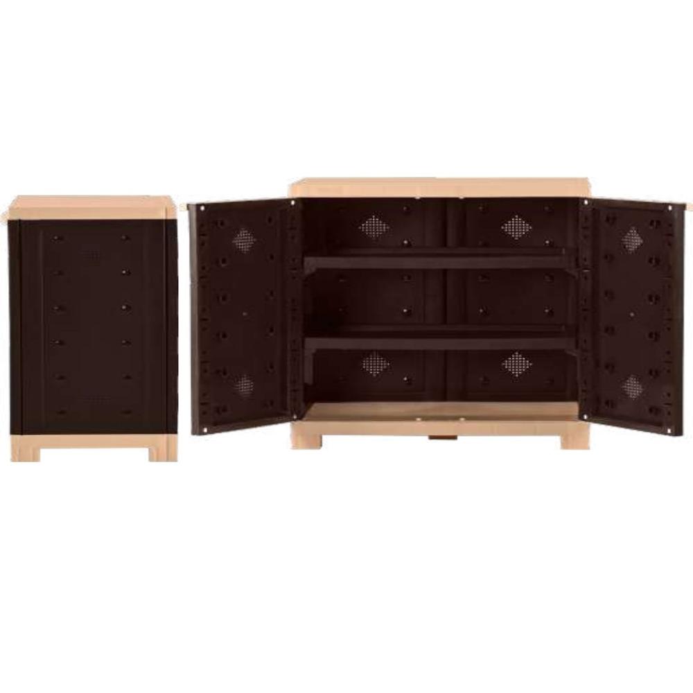 Plastic Foldable Cupboard - Color: Coffi