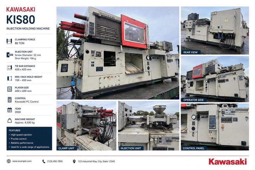 Kawaguchi 80 Ton Injection Moulding Machine