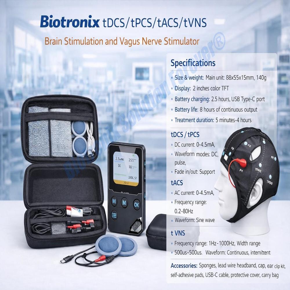 Advanced tDCS tPCS tACS and tVNS Therapy System for Neuro Recovery