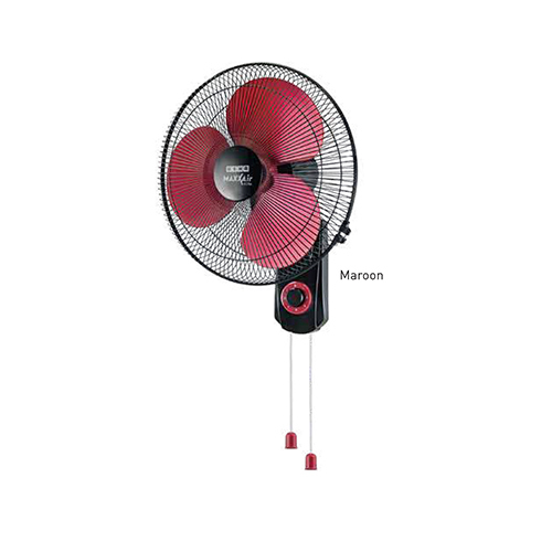 Maxx Air Ultra Maroon Black Wall Fan