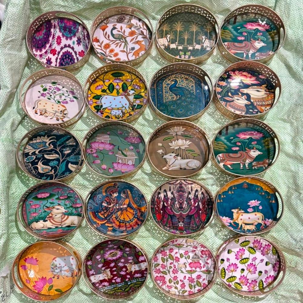 Ceramic Jar & Tray - Design Type: Traditional