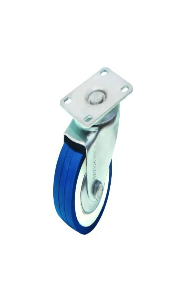 Rubber Wheel Caster - Hole Size: Approx. 8 Mm