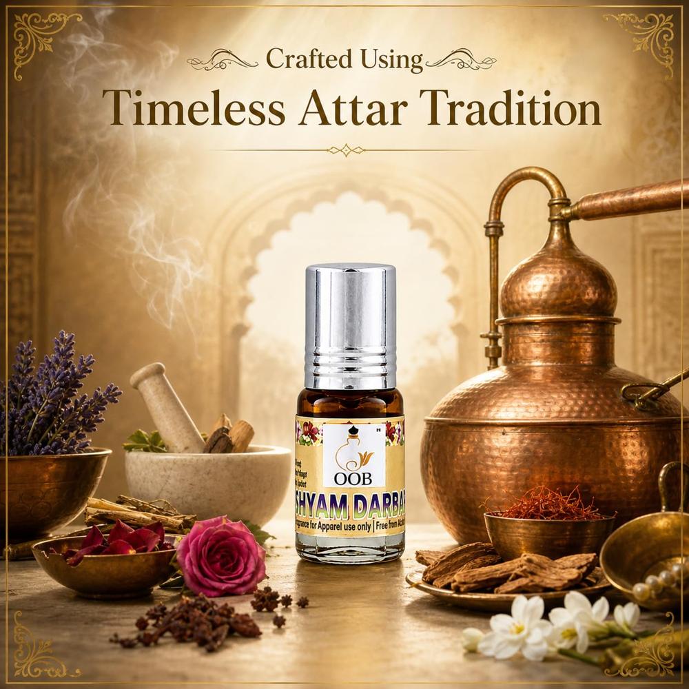 OOB Shyam Darbar Traditional Indian Attar Pack of 18 Vials (2.5ml Each)