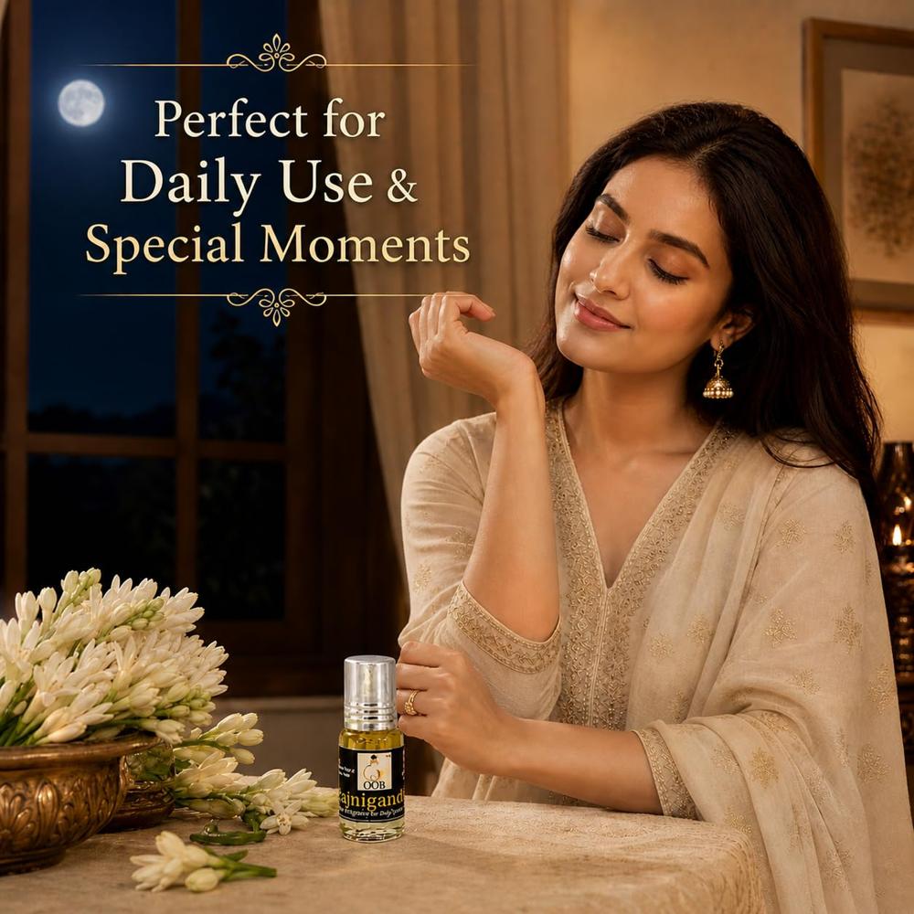 OOB Rajnigandha Attar Roll-On - Pack of 18 Vials (2.5ml each)