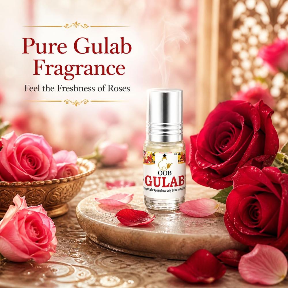 OOB Gulab Attar Pack of 18 Vials (2.5ml each)