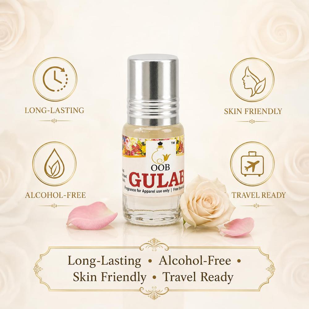 OOB Gulab Attar Pack of 18 Vials (2.5ml each)