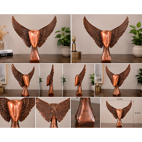 Luxury Winged Face Sculpture