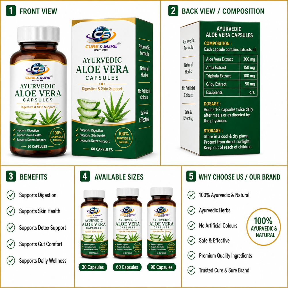 Ayurvedic Aloevera Capsules  Third Party Manufacturing