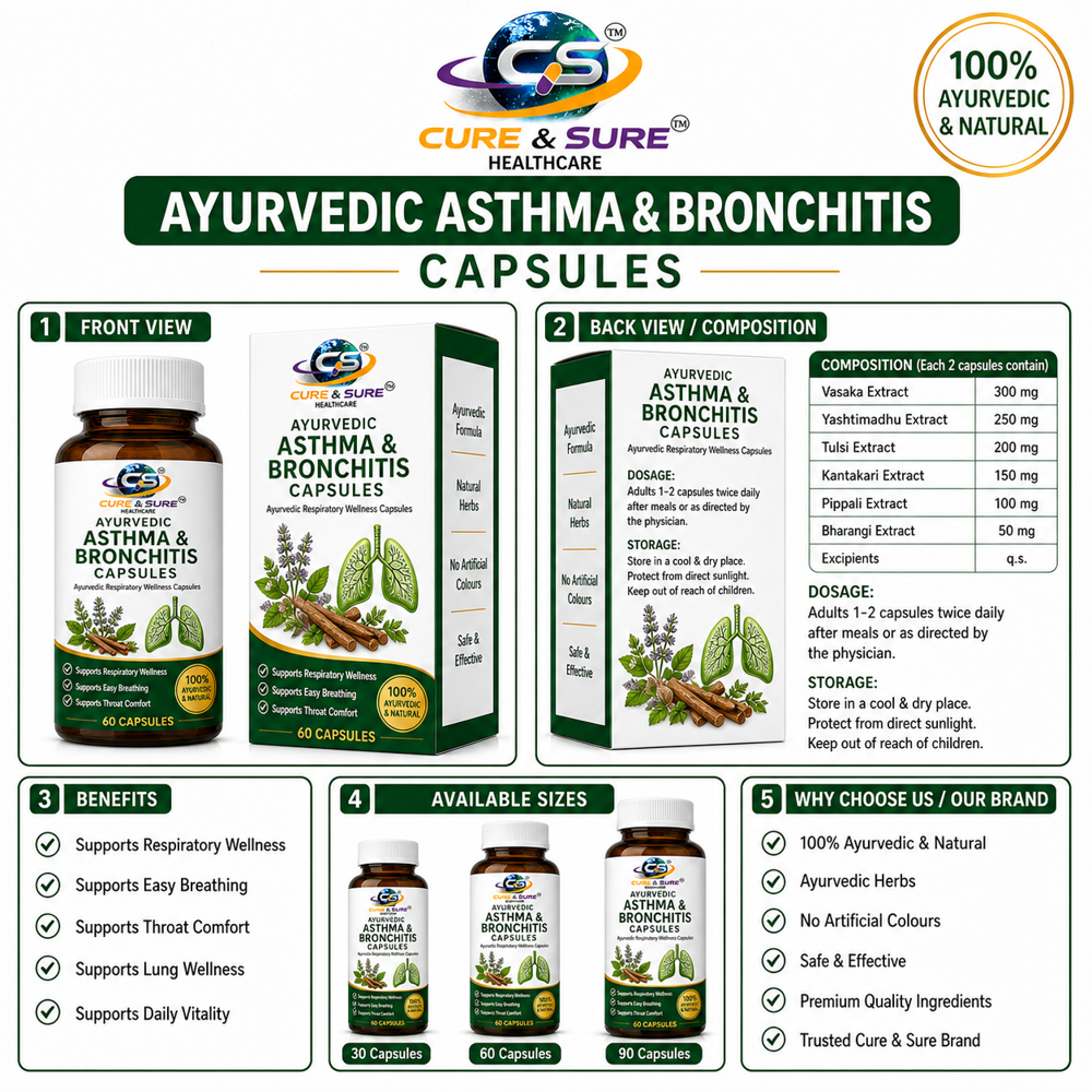 Ayurvedic Ashma & Bronchitis Capsules Third Party Manufacturing