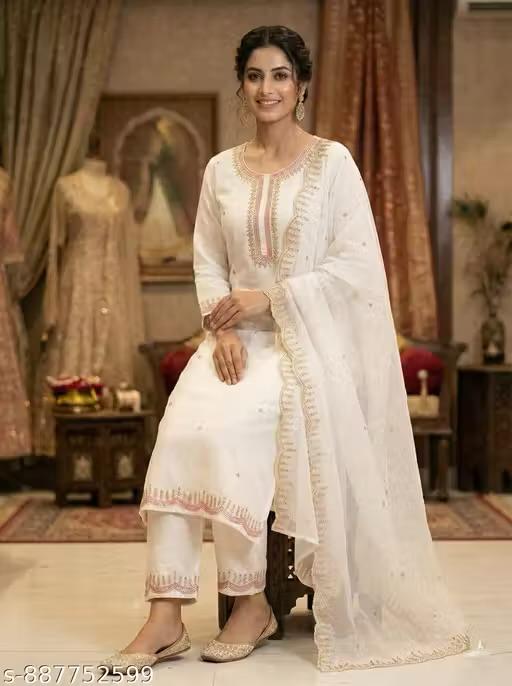 WOMEN WEDDING KURTI PANT DUPTTA 3PC COLLECTION