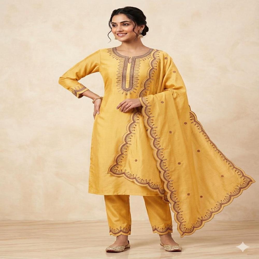 WOMEN WEDDING KURTI PANT DUPTTA 3PC COLLECTION