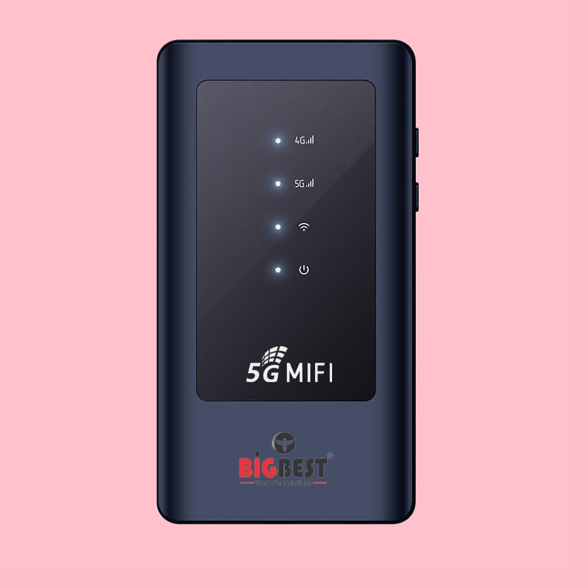 BIGBEST B81 5G Wi Fi Dongle with All 4G 5G SIM Network Support Plug & Play download 2.7 Gbps & 4400mAh Recharg