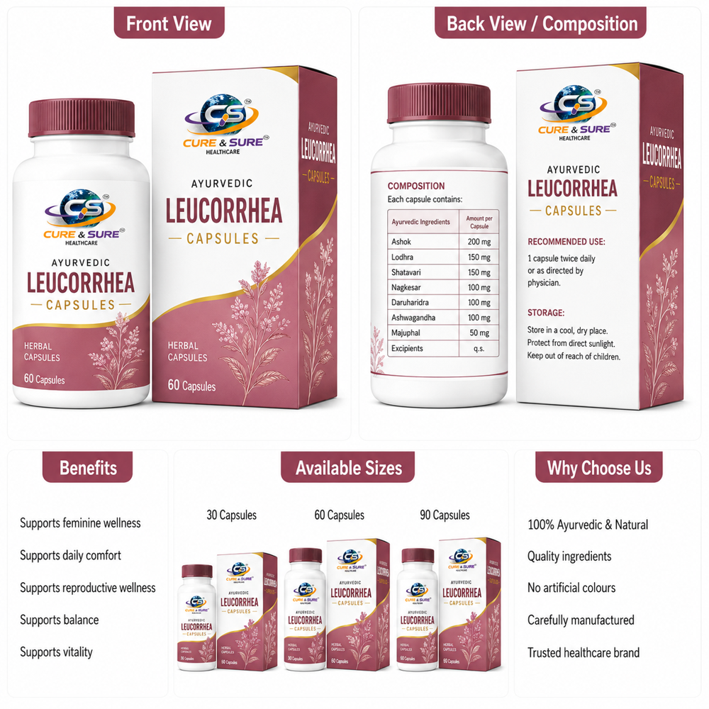 Ayurvedic Leucorrhea capsules Third Party Manufacturing