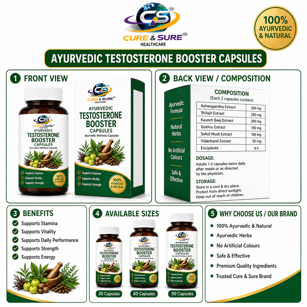 Ayurvedic Tostorone booster Capsules Third Party Manufacturing