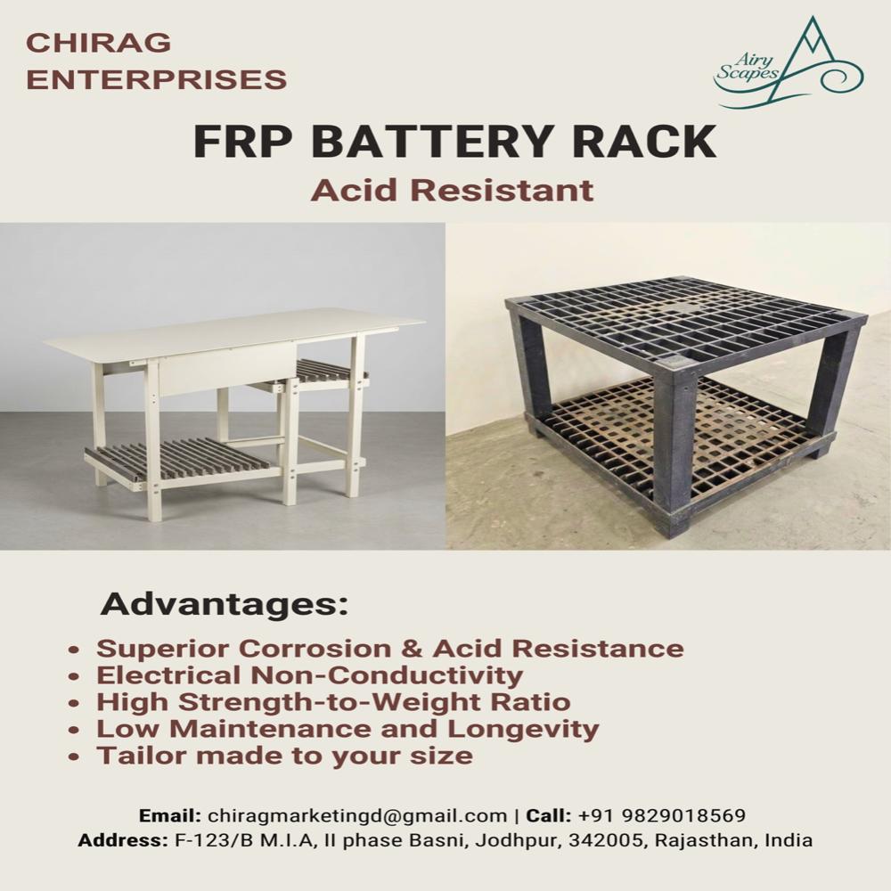Frp Battery Rack - Color: White