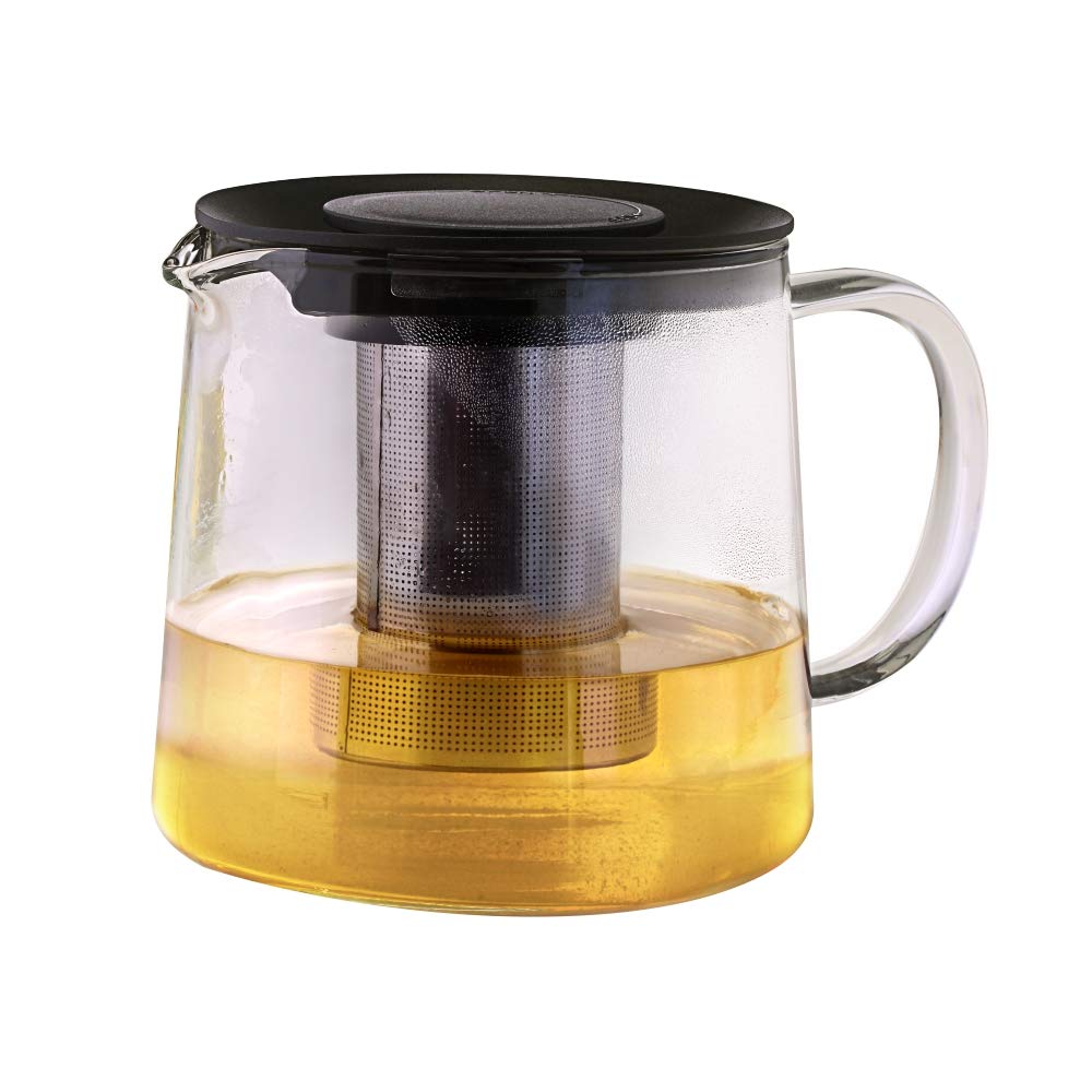 Borosil Carafe Flame Proof Glass Kettle with SS Infuser, 600 ML ICFSS9B0600