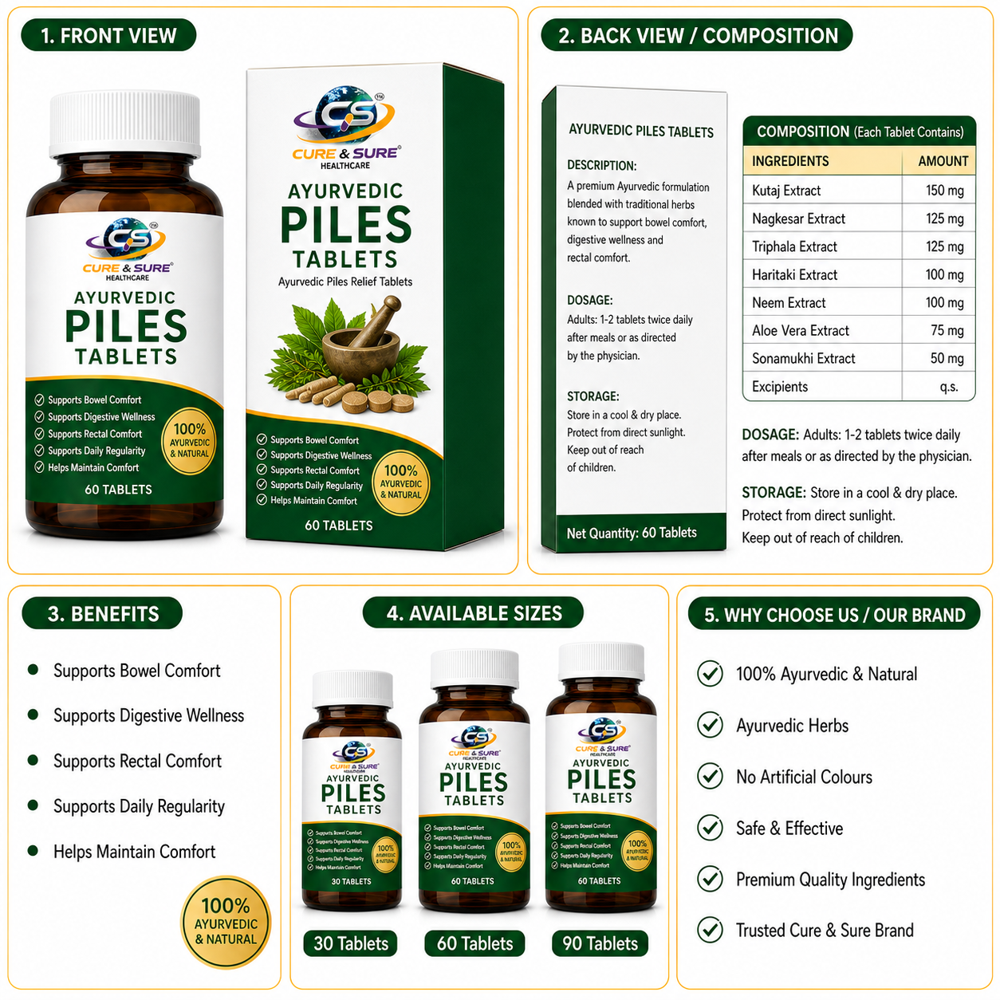 Ayurvedic Piles Tablets Third Party Manufacturing