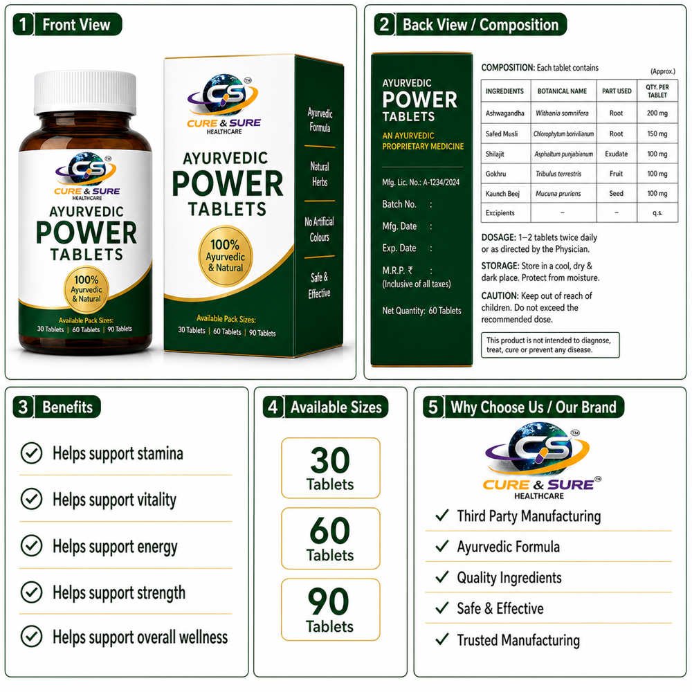 Ayurvedic Power Tablets Third Party Manufacturing