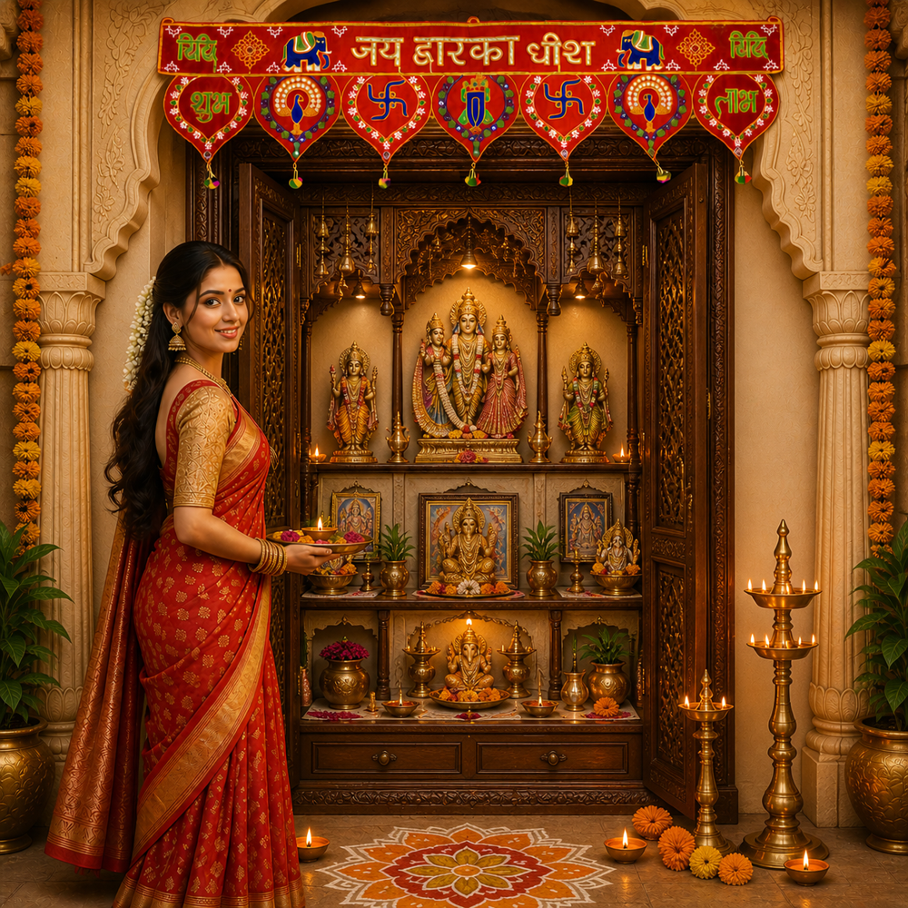 KRISHNA HANDLOOM Premium Ethnic Toran for Pooja Room  A 3