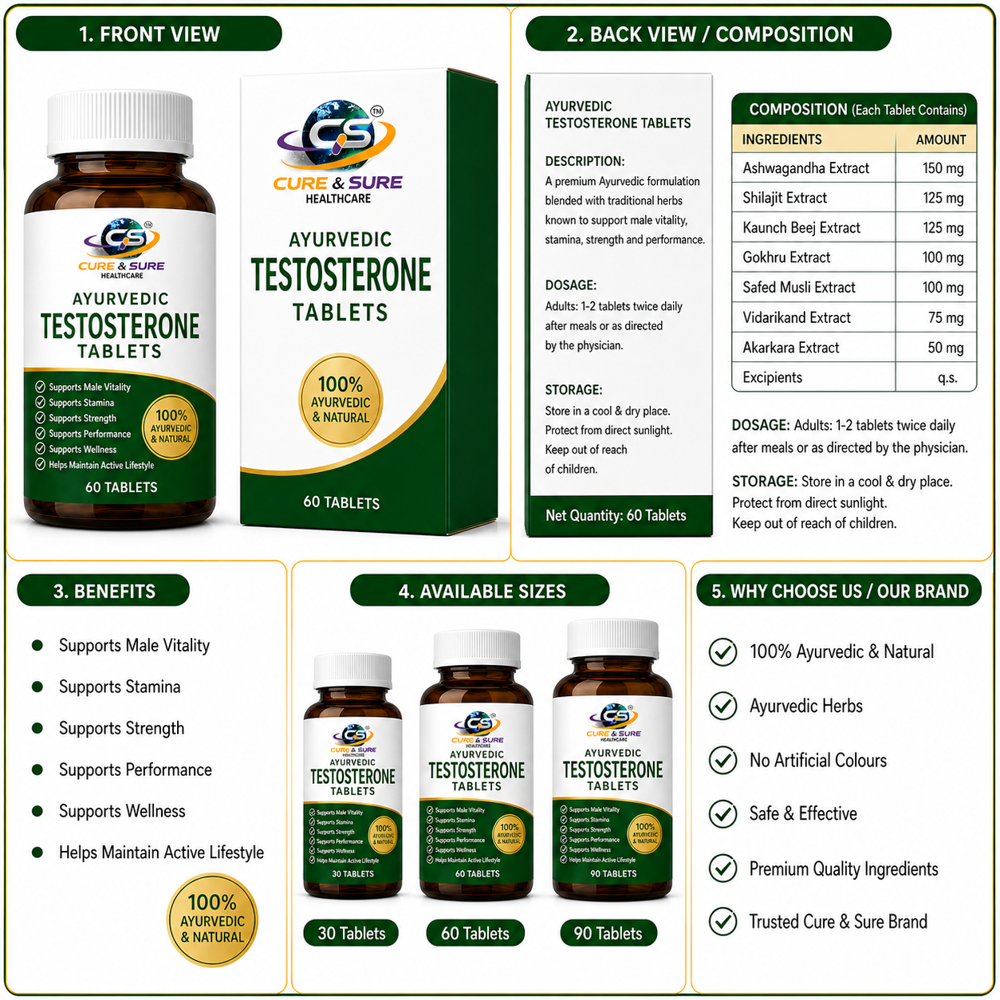 Ayurvedic Tostorone Tablets Third Party Capsules