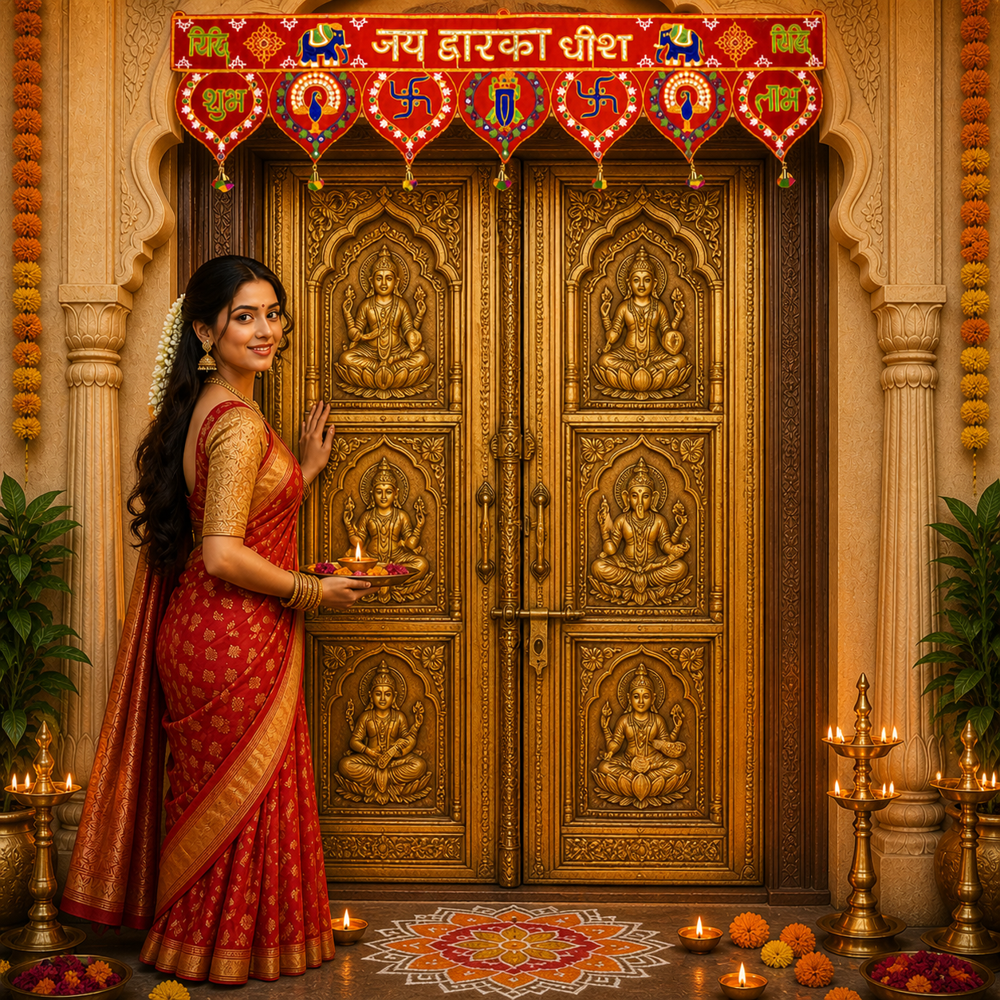 KRISHNA HANDLOOM Indian Traditional Toran for Wedding Decor  A 6