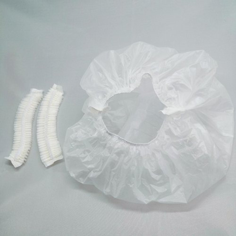 Biodegradable Compostable Shower Caps - Color: White