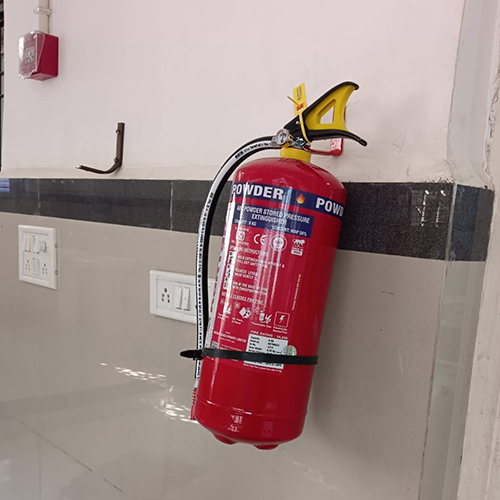 Multipurpose Fire Cylinder - Mild Steel, 6L, Red Epoxy-Coated | ABC Dry Powder, Brass Valve with Pressure Gauge, ISI Marked, BIS Approved