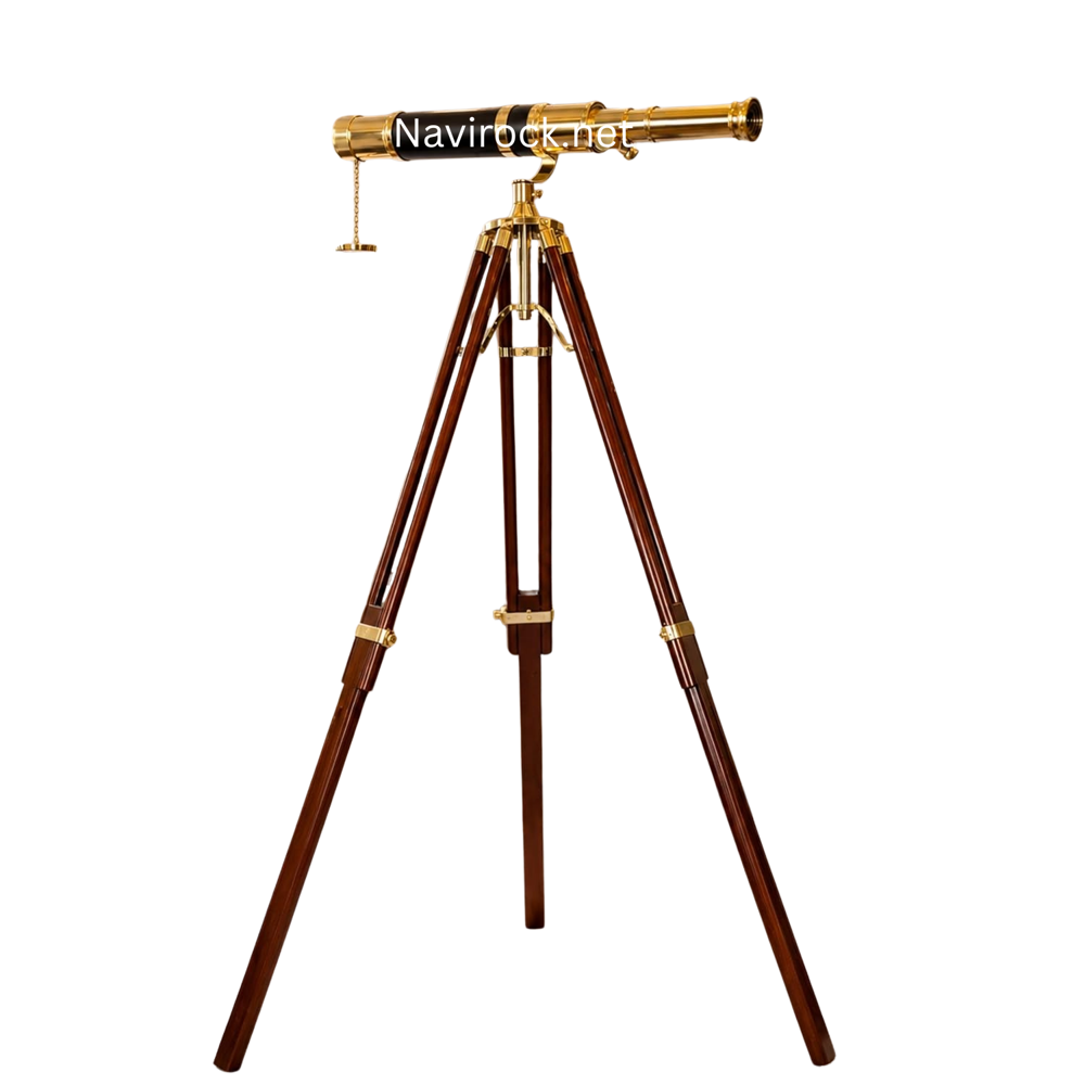 Handmade Royal Arc Brass Telescope with Adjustable Tripod